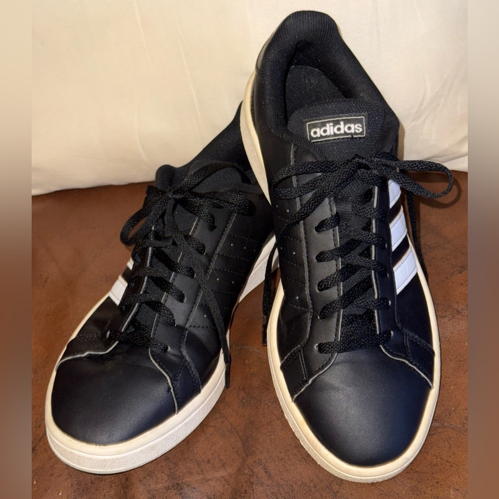 Adidas Grand Court Base Sneakers - Core Black/Cloud White Women’s Size 9